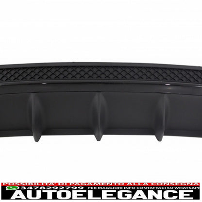 diffusore posteriore con terminali di scarico nero adatto per mercedes classe e w212 s212 amg sport line facelift (2013-2016) design e63