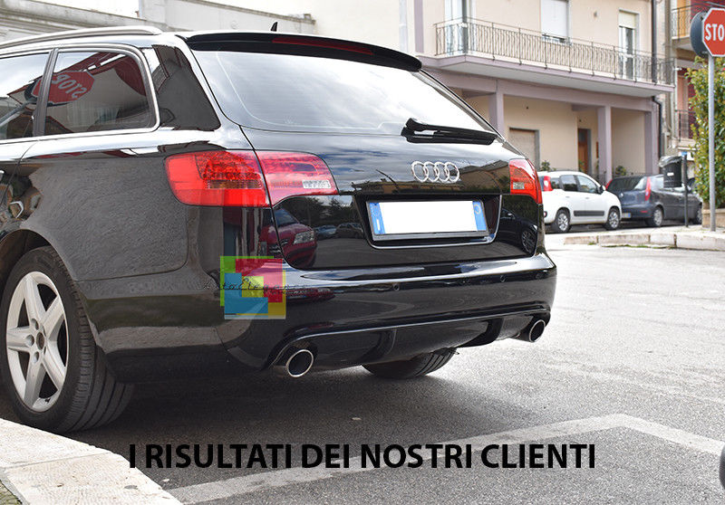 SPOILER TETTO ADATTO PER AUDI A6 C6 4F 2004-2011 LOOK S6 GREZZO