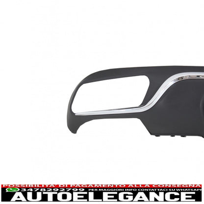 diffusore posteriore con terminali di scarico adatto per mercedes classe e w213 s213 standard (2016-2019) e63 design edizione cromata