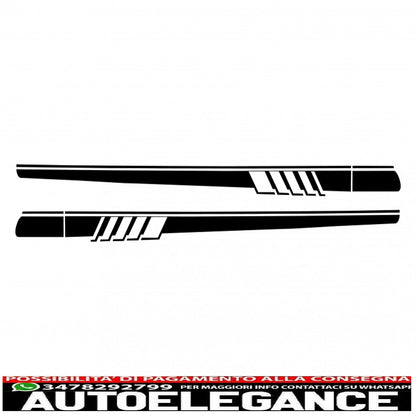 side decals vinyl sticker suitable for mercedes c class c205 coupe a205 cabriolet (2014-up) c63 piano black design 