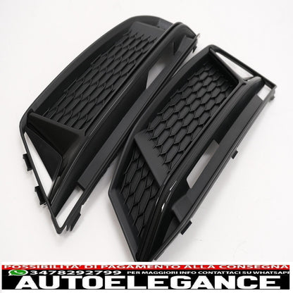 lower bumper grille side grills fit for audi a4 b9 sedan avant s-line (2016-2018) rs4 design black edition