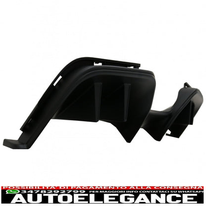 diffusore paraurti posteriore adatto per ford mustang mk6 vi sesta generazione (2015-2017) rtr design nero opaco