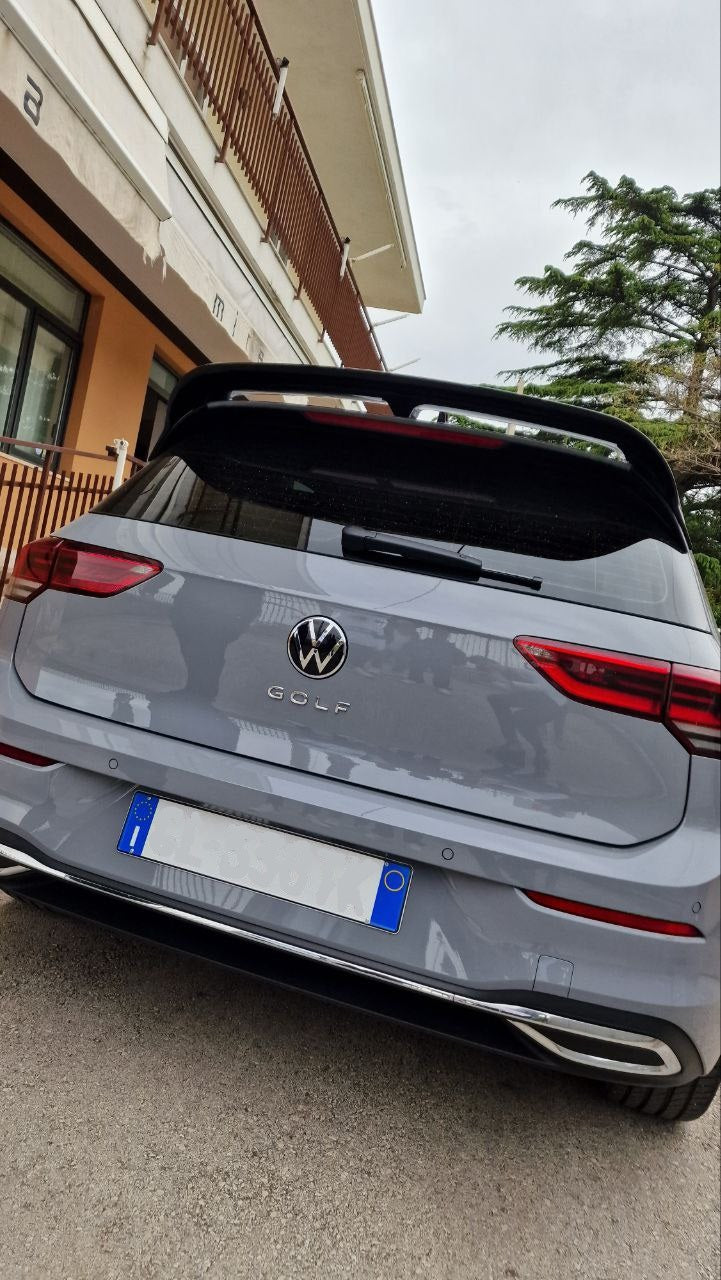 SPOILER TETTO ADATTO PER VW GOLF 8 LOOK R NERO LUCIDO DESIGN SPORTIVO