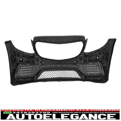 Paraurti anteriore completo con diffusore e terminali neri adatto per mercedes classe c w205 s205 (2014-2020) solo per amg sport line