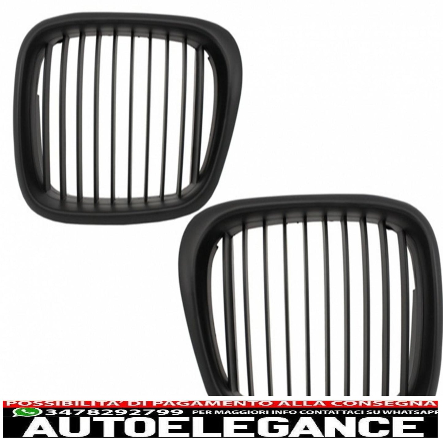 paraurti anteriore con griglie centrali nero opaco e fendinebbia gialli adatto per bmw serie 5 e39 1995-2003 design m5