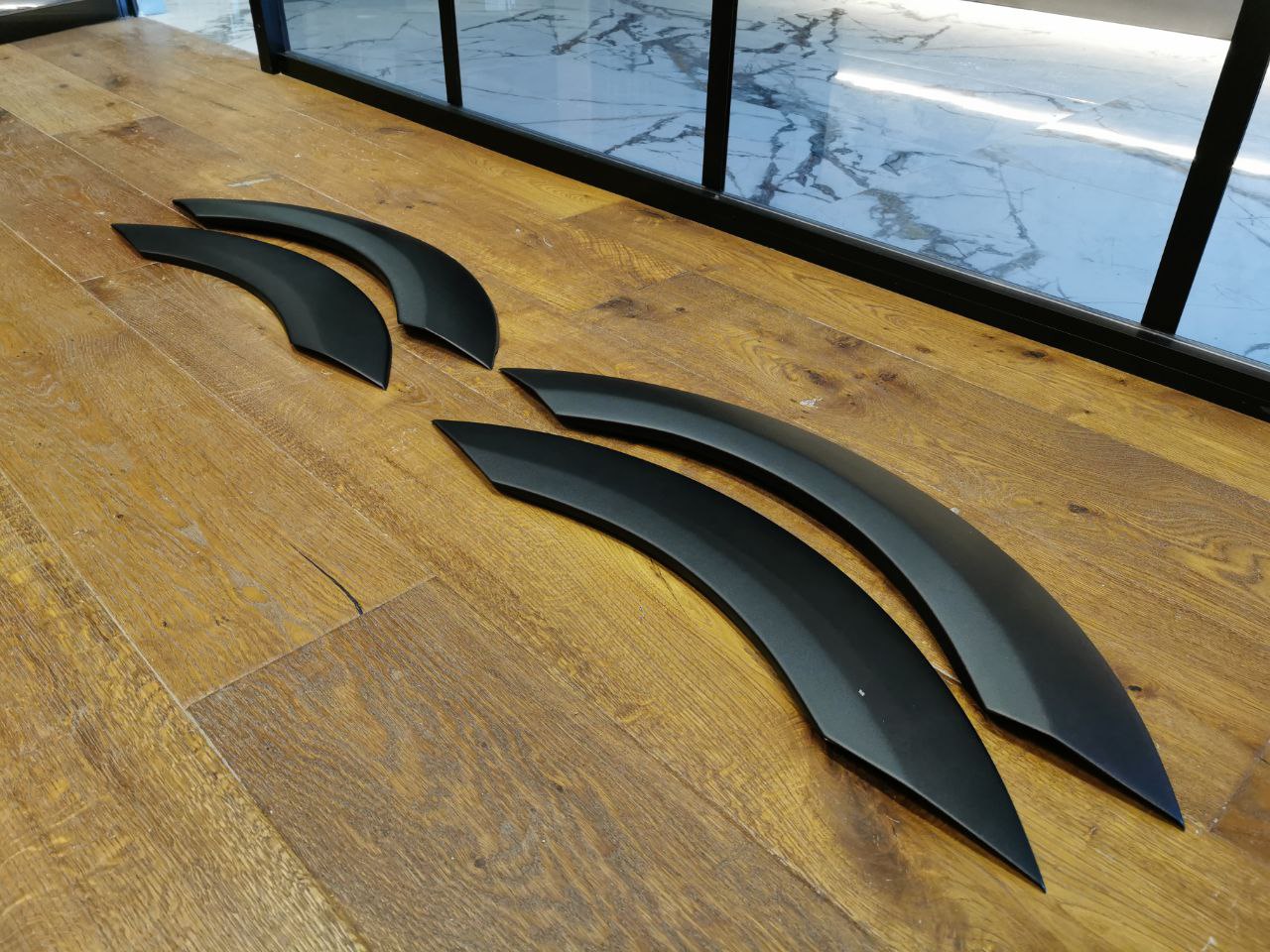 FENDER EXTENSIONS SUITABLE FOR MERCEDES SPRINTER W906 2014-2018 MATT BLACK LOOK