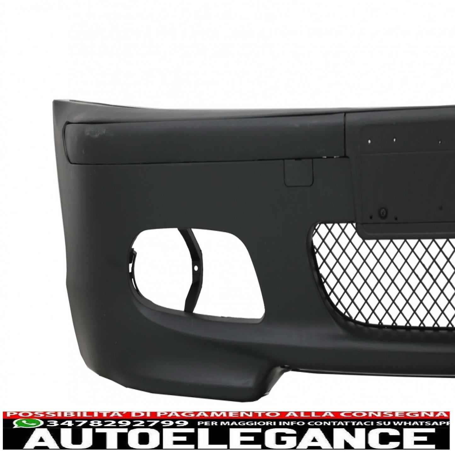 paraurti anteriore adatto per bmw e46 berlina/touring (1998-2004) modello m-technik m-tech m-sport con fendinebbia fumé