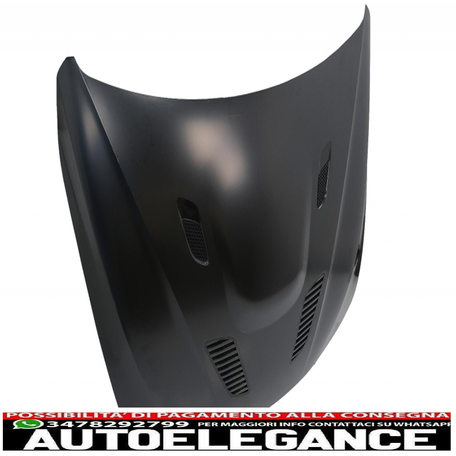 cofano cofano con parafanghi anteriori nero adatto a bmw serie 3 f30 f31 (2011-2019) m3 gts look AUTOELEGANCERICAMBI