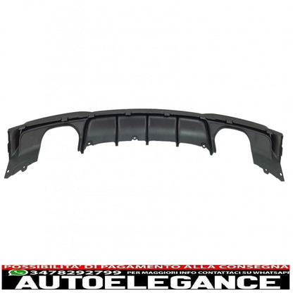 paraurti posteriore spoiler mantovana diffusore doppia uscita terminali di scarico marmitta neri adatti per bmw serie 3 f30 f31 (2011-2019) m design
