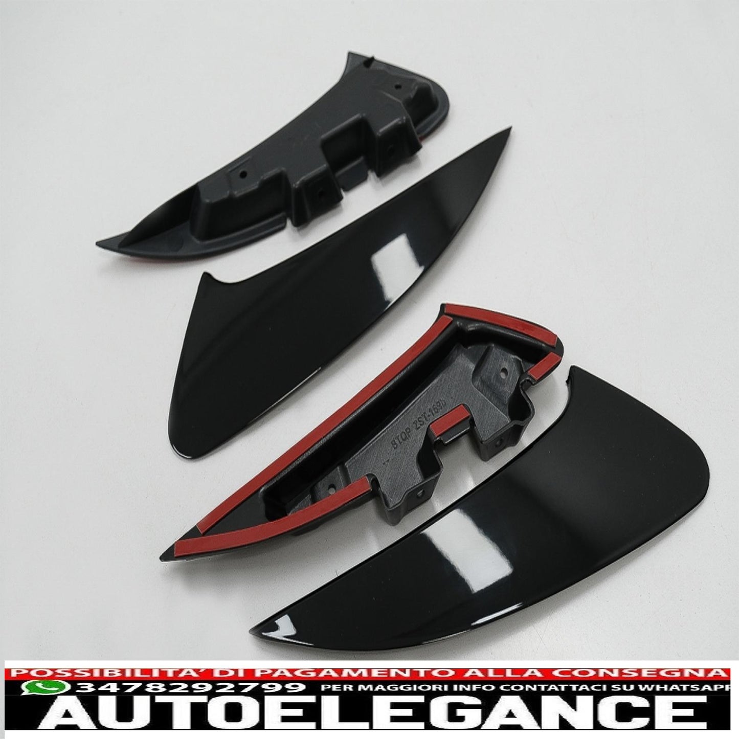 Alette paraurti posteriori flics alette laterali adatte per mercedes cla shooting Brake x118 cla coupe c118 (2019-up) pianoforte nero cla 45s design AUTOELEGANCERICAMBI