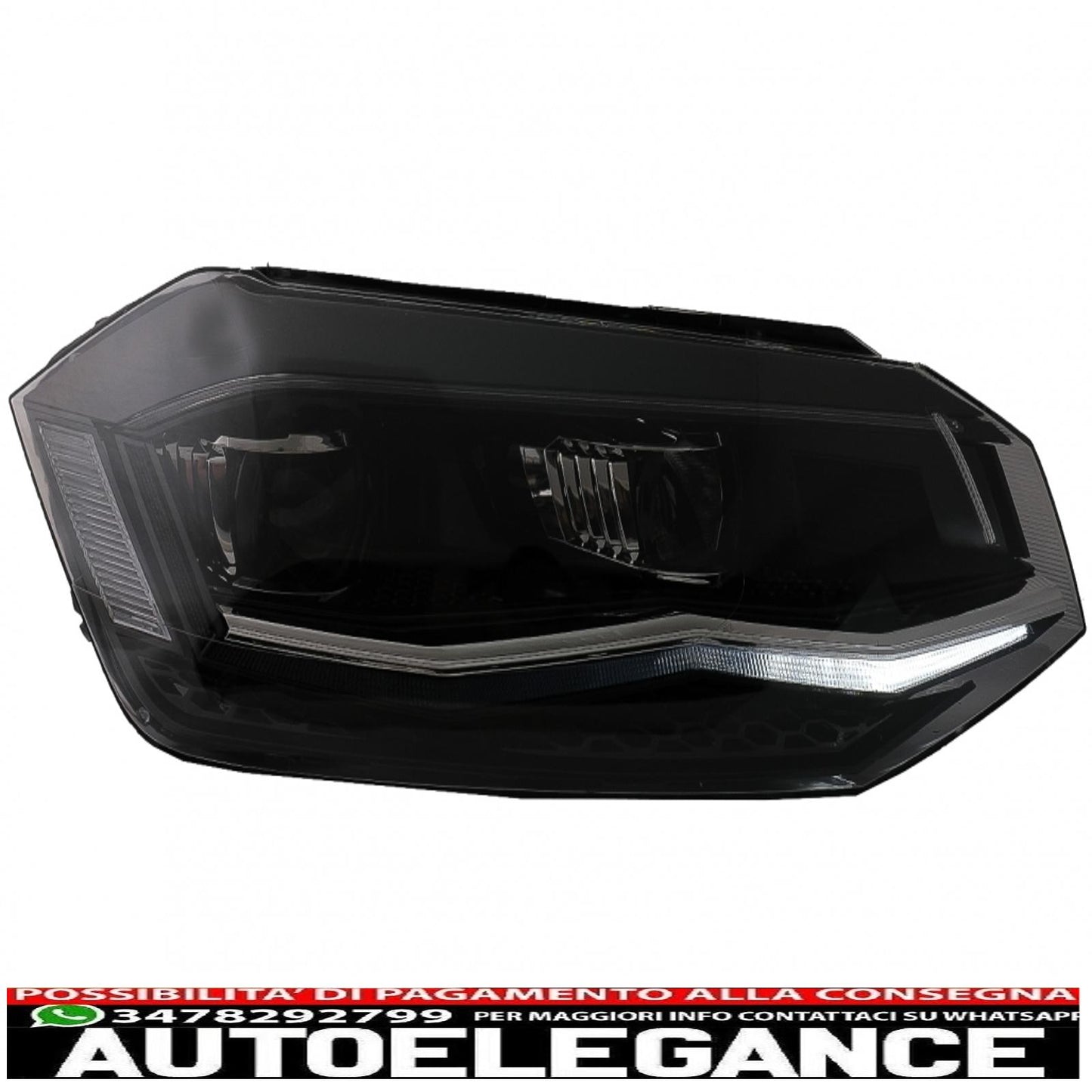 full led headlights suitable for vw polo aw mk6 (2018-2020) with dynamic ignition and sequential cornering lights 