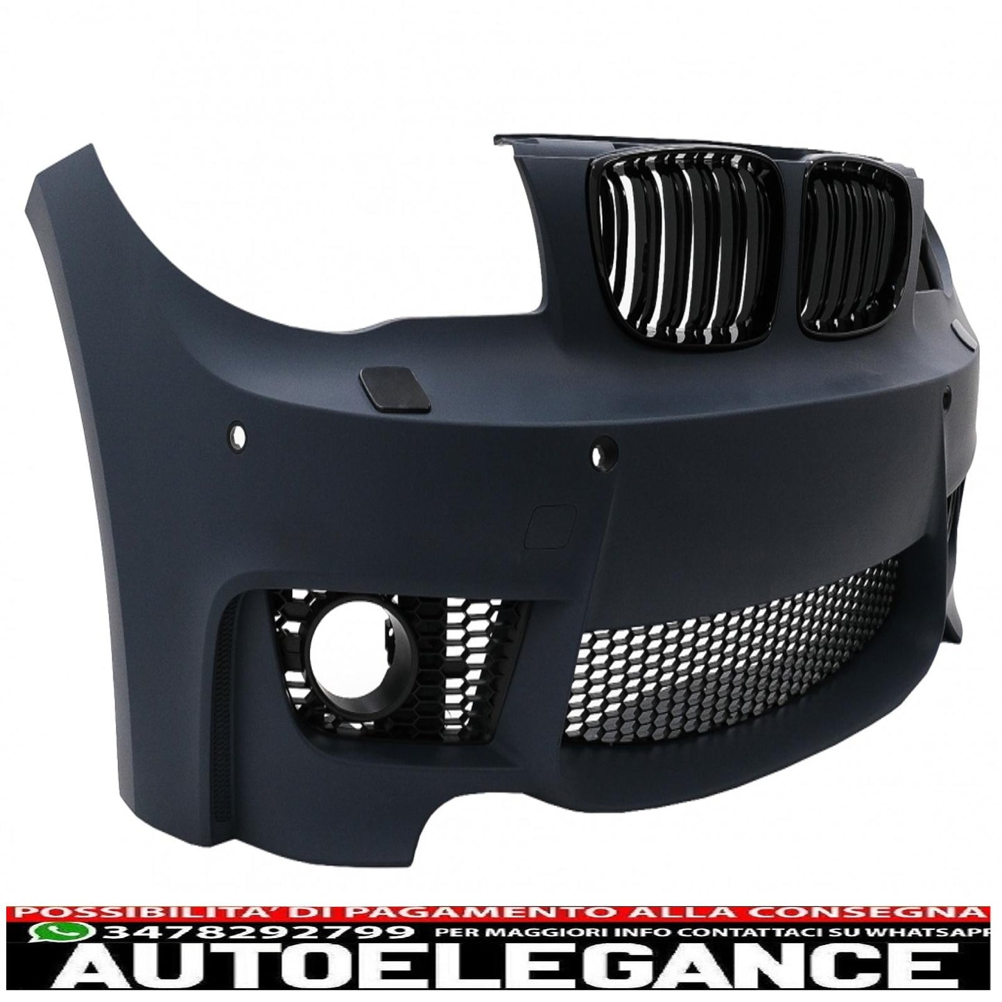 front bumper suitable for bmw 1 series e81 e82 e87 e88 (2004-2011) design 1m with sra pdc 