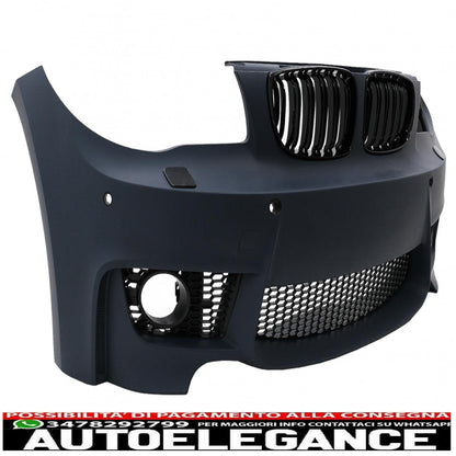 front bumper suitable for bmw 1 series e81 e82 e87 e88 (2004-2011) design 1m with sra pdc 