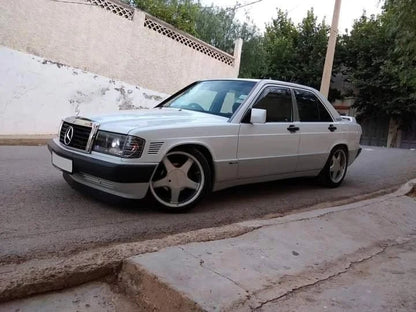 FARI ANTERIORI ADATTI PER MERCEDES 190 W201 1982-1993 LOOK NERI DESIGN SPORTIVI