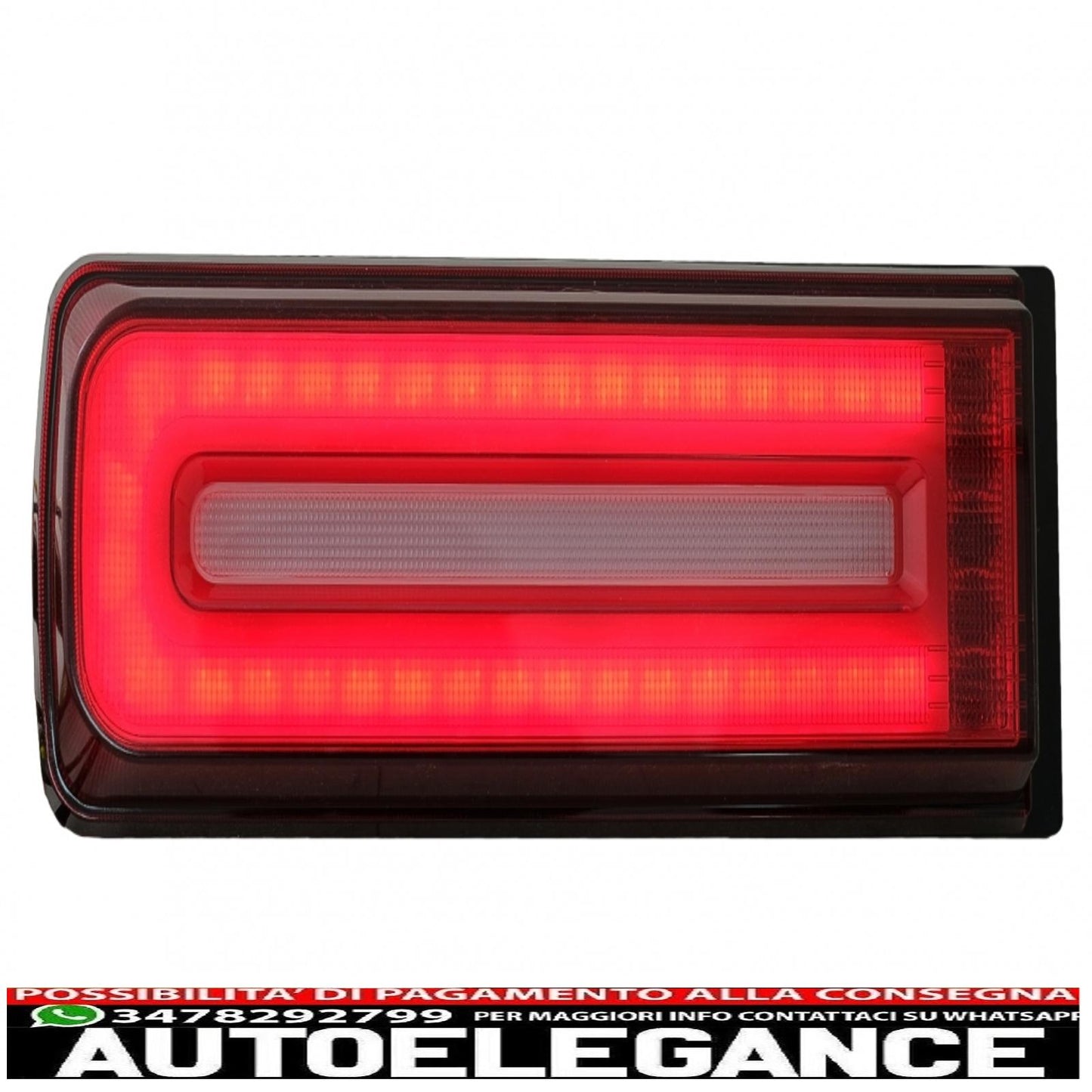 led rear lights light bar suitable for mercedes g class w463 (2008-2017) restyling 2018 dynamic design sequential cornering lights smoke red