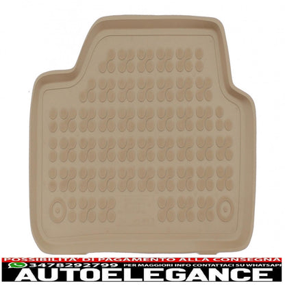 tappetino in gomma beige adatto a bmw serie 1 e87 (2004-2011) f20 (2011-08.2014) f20 lci (2015-06.2019)