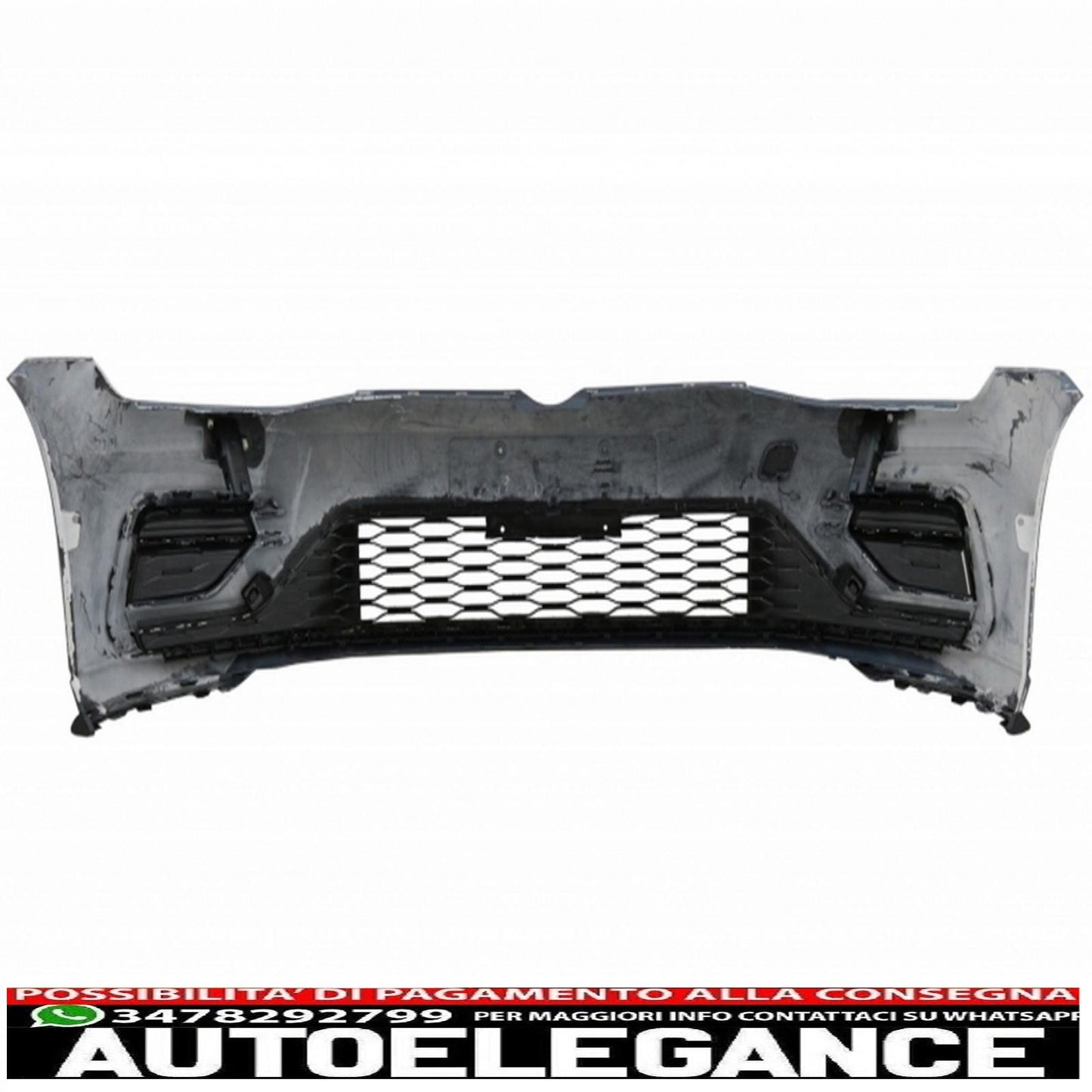 front bumper with center grille without badge suitable for vw golf 7.5 (2017-2020) r gti design