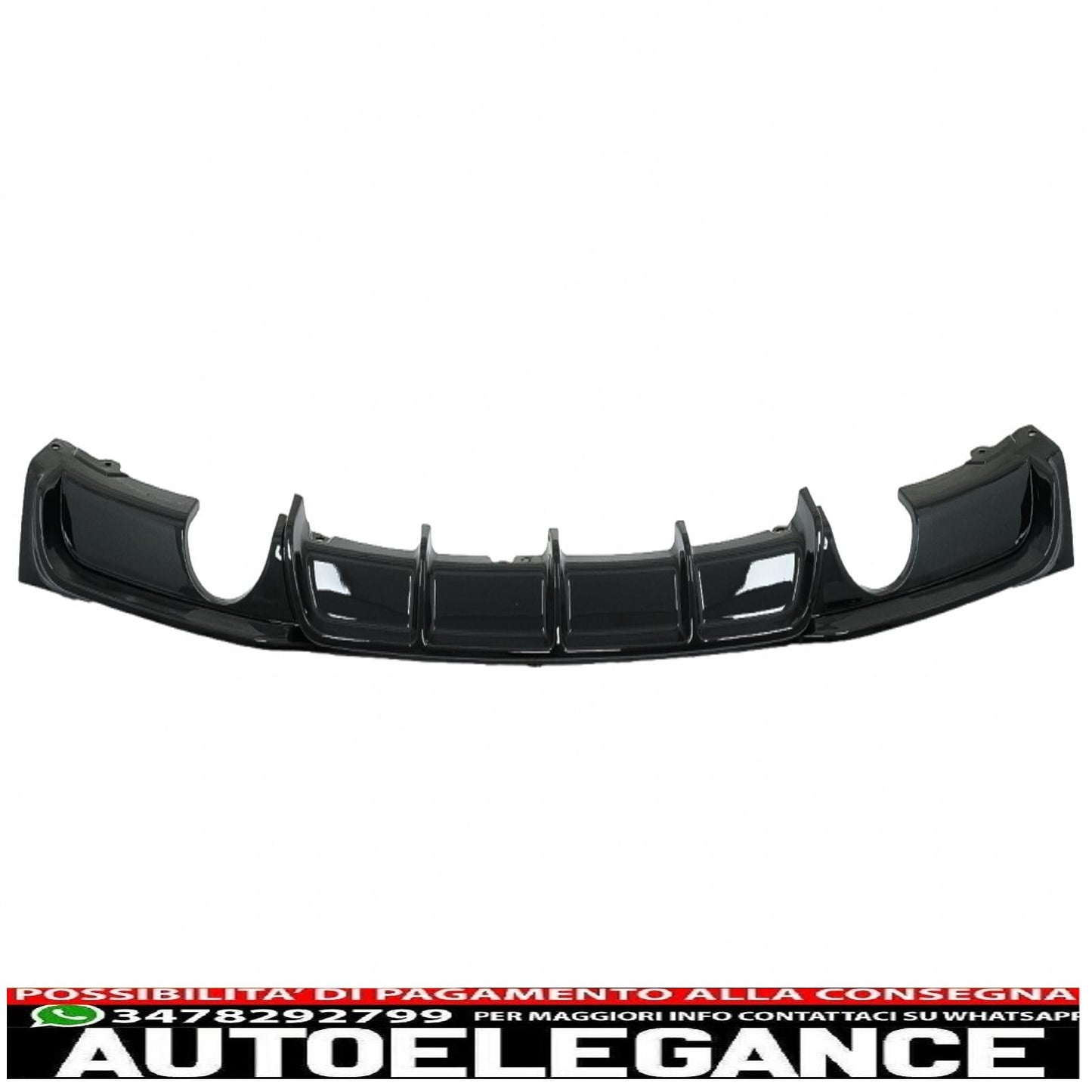 spoiler paraurti posteriore mantovana diffusore doppia uscita per scarico singolo adatto per bmw serie 3 f30 f31 (2011-2019) m design nero pianoforte