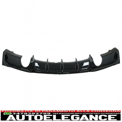 spoiler paraurti posteriore mantovana diffusore doppia uscita per scarico singolo adatto per bmw serie 3 f30 f31 (2011-2019) m design nero pianoforte