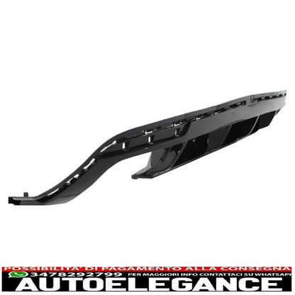 Rear bumper valance diffuser suitable for vw passat cc (2012-2017) r line design twin dual exhaust