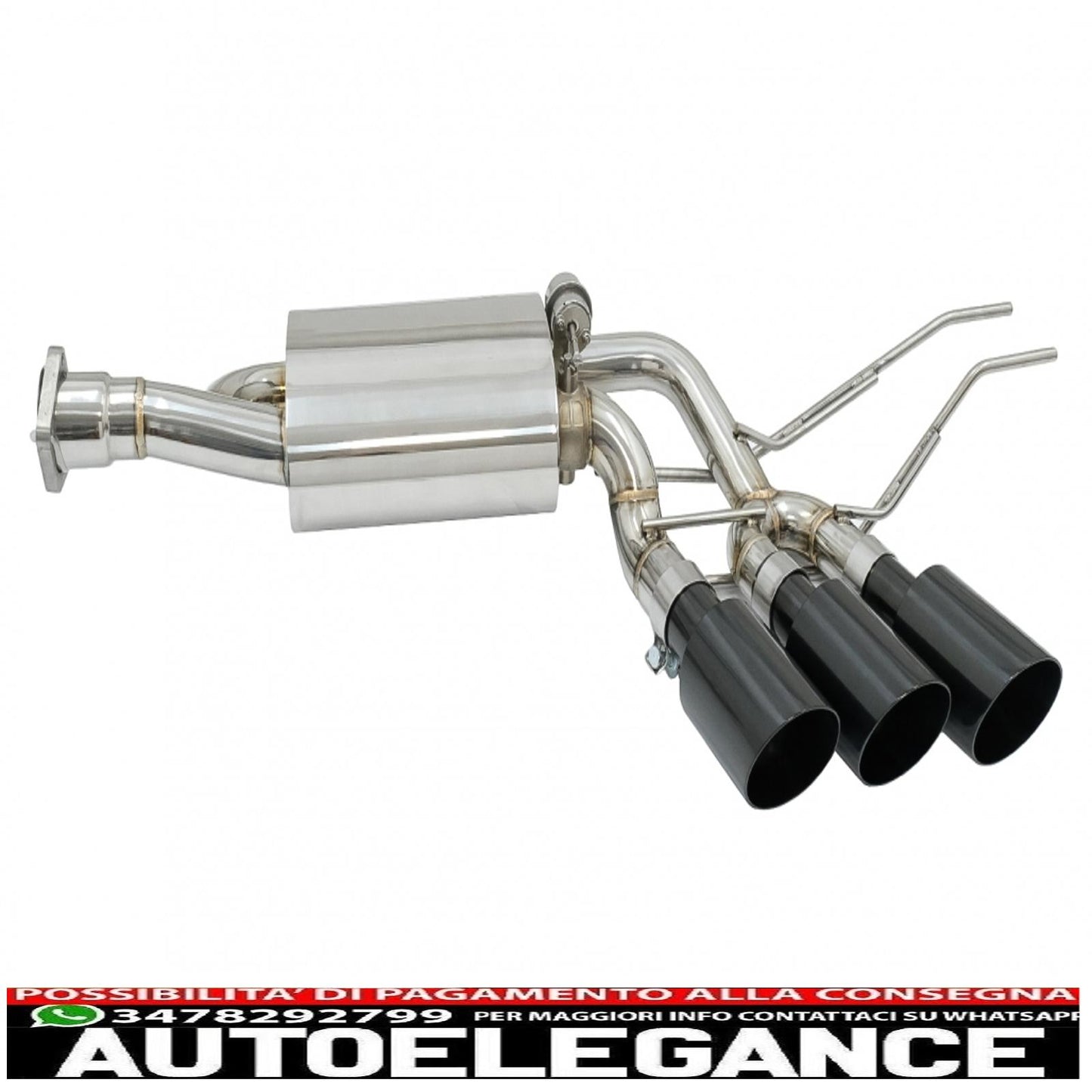 complete exhaust system suitable for mercedes g-class w463 (2009-2018) g500 g55 g63 g65 black triple exhaust pipes with electronic valve