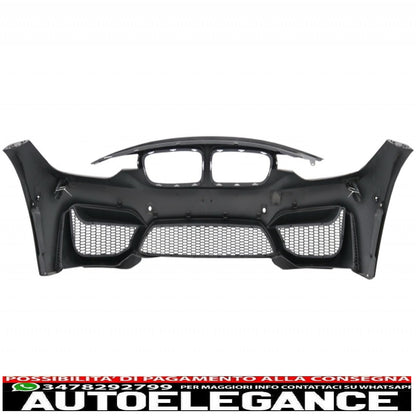 paraurti anteriore con minigonne laterali adatto per bmw serie 3 f30 f31 pre-lci e lci (2011-2018) design m4