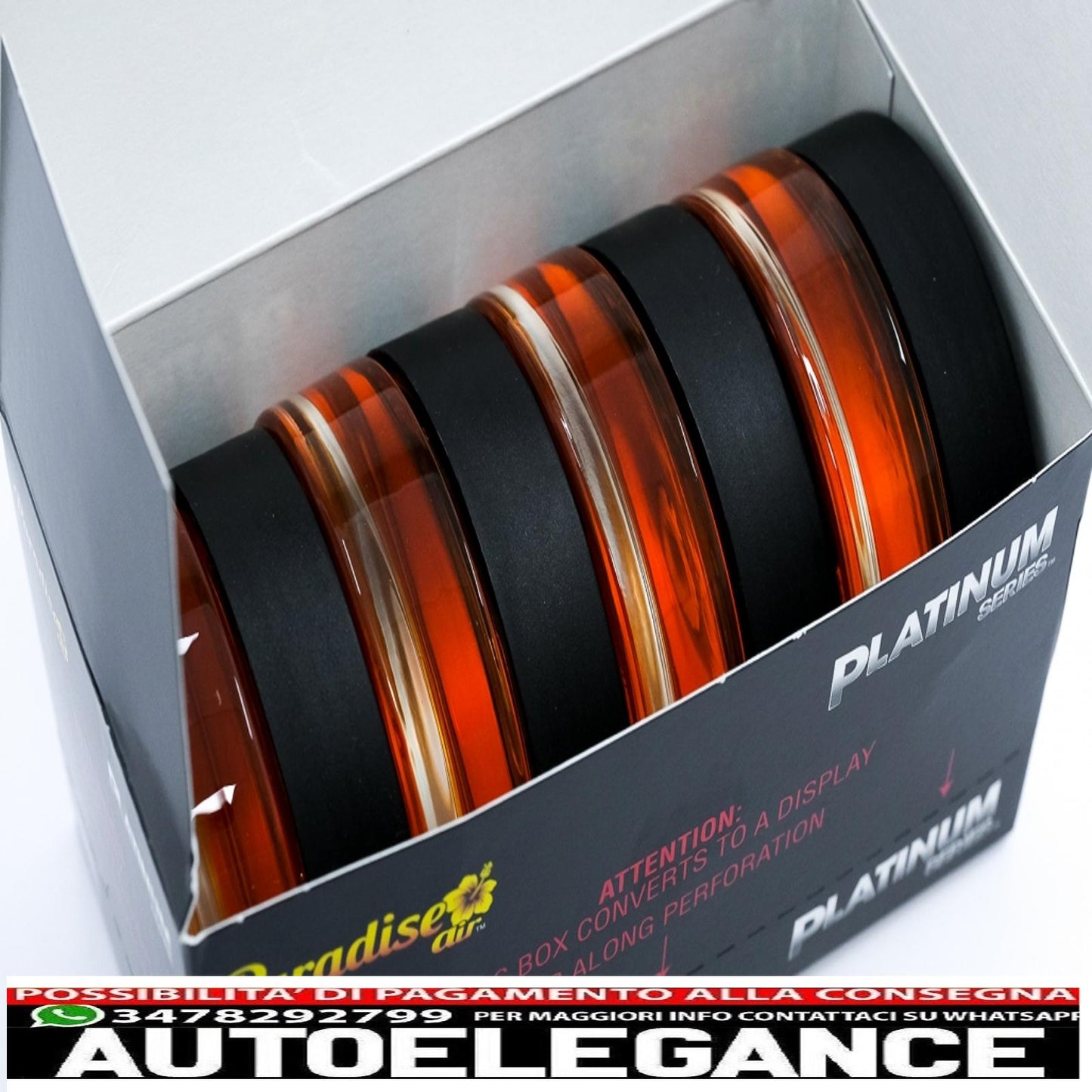 Paradise Fresh Air Ultimate Gel Deodorante per ambienti Platinum Series Elimina odori 4 vasetti Mango Dragonfruit