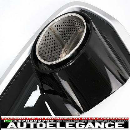 Diffusore mantovana paraurti posteriore e terminali di scarico adatti per audi a6 4g c7 facelift (2015-2018) design rs6