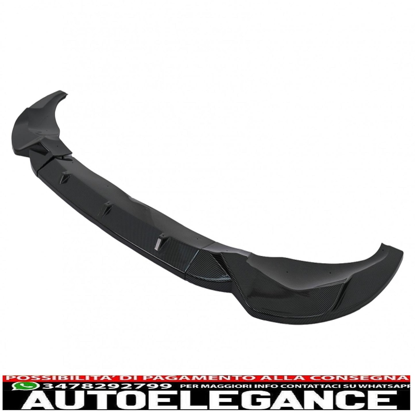 Front bumper spoiler lip suitable for bmw x3 g01 x4 g02 (2018-2020) m sport carbon film covering