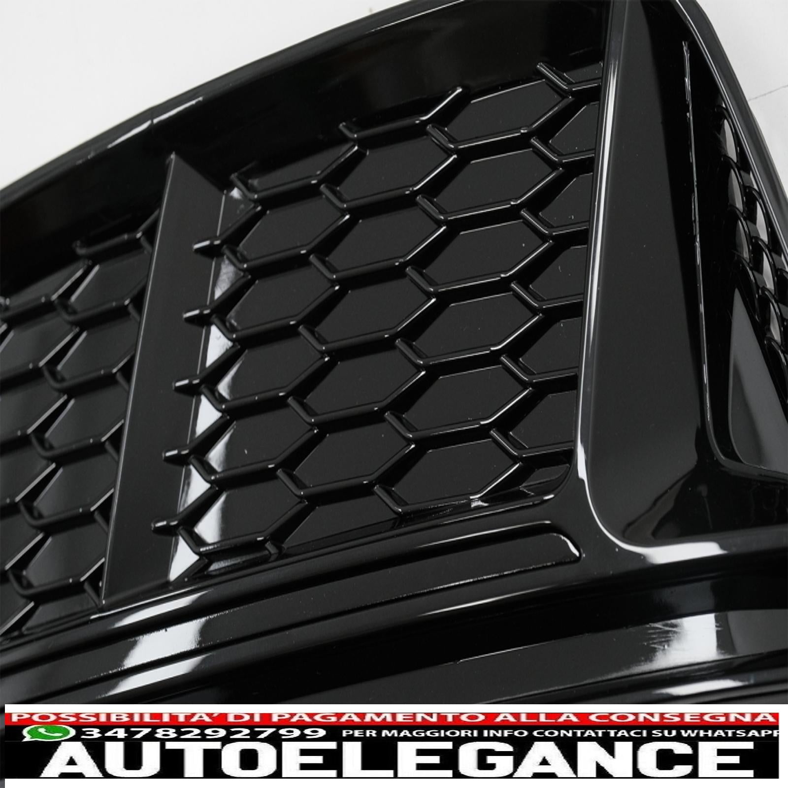 coperture inferiori della griglia del paraurti griglie laterali adatte per audi a4 b9 berlina avant (2016-2018) rs4 design black edition AUTOELEGANCERICAMBI