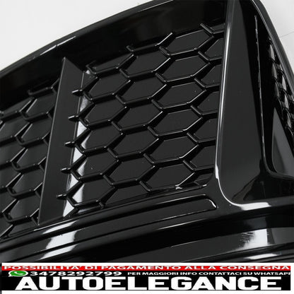 coperture inferiori della griglia del paraurti griglie laterali adatte per audi a4 b9 berlina avant (2016-2018) rs4 design black edition AUTOELEGANCERICAMBI