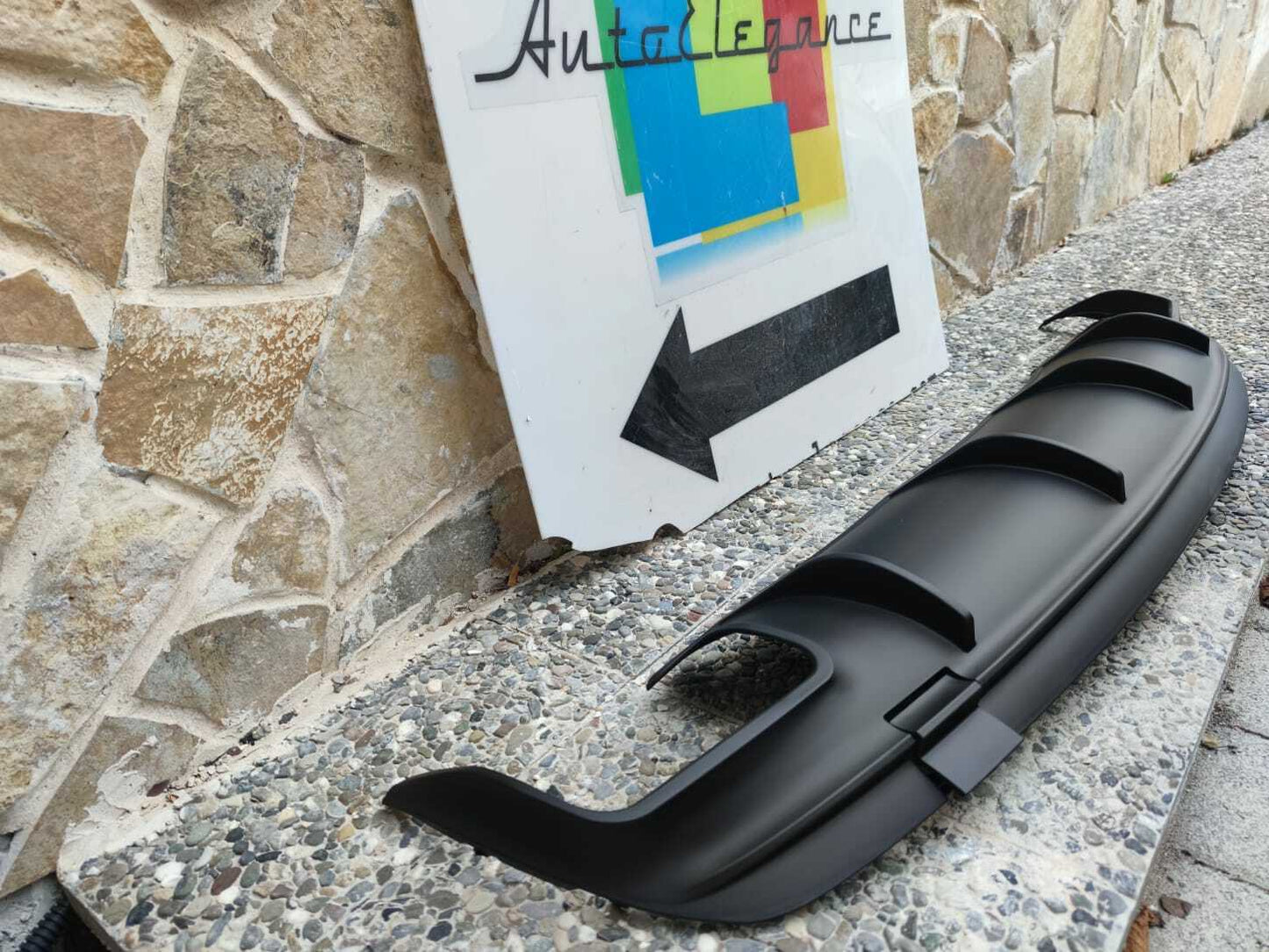 MERCEDES CLA W117 2013-2018 REAR DIFFUSER ABS AMG A45 MATT BLACK .-.