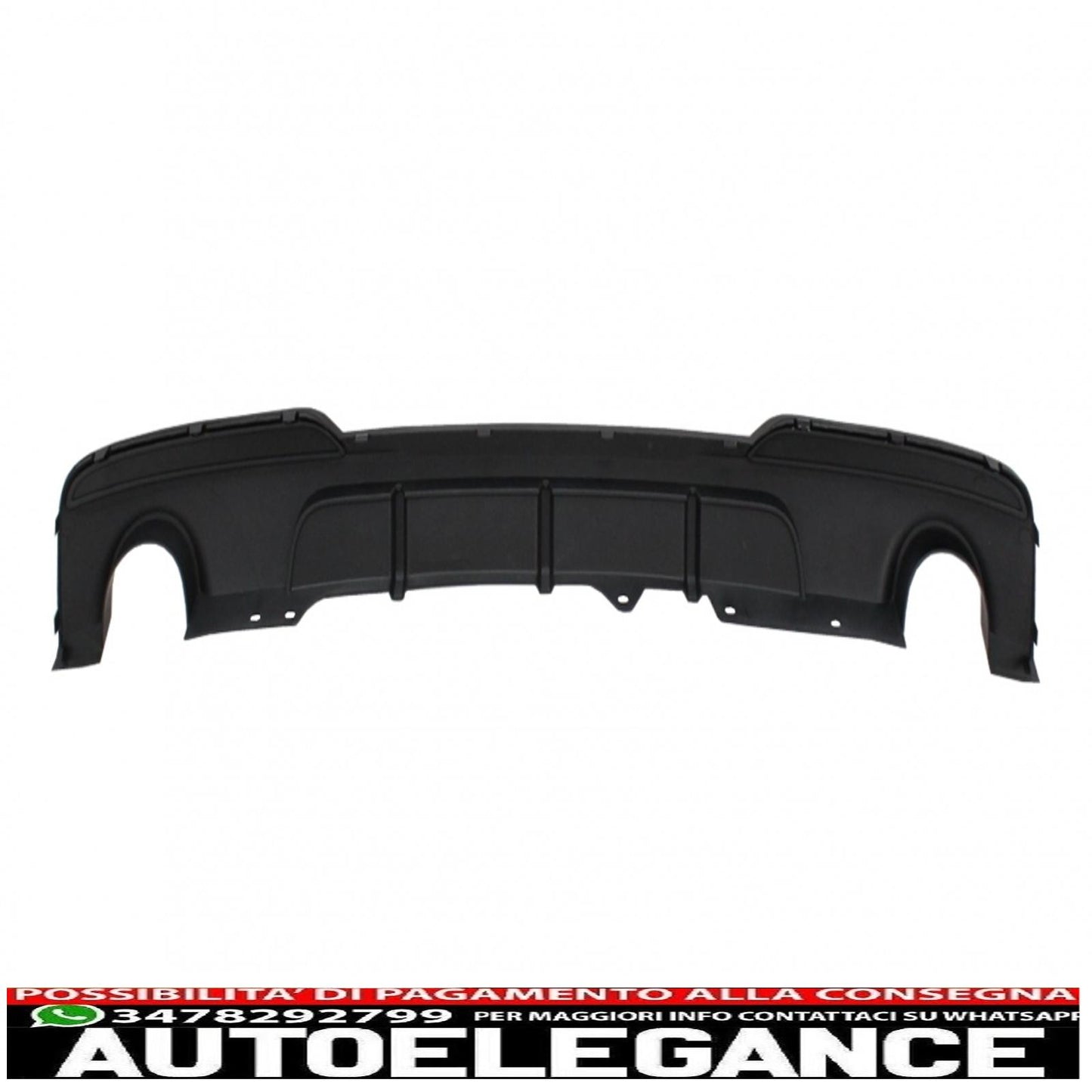 Single dual outlet exhaust diffuser suitable for bmw 5 series f10 f11 non-lci lci (2011-2017) m-technik design piano black