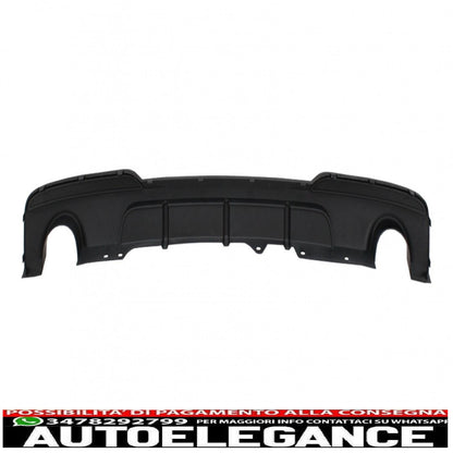 Single dual outlet exhaust diffuser suitable for bmw 5 series f10 f11 non-lci lci (2011-2017) m-technik design piano black