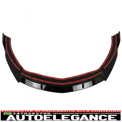 Front bumper spoiler lip suitable for mercedes cla45 c117 x117 (2013-2016) glossy black 