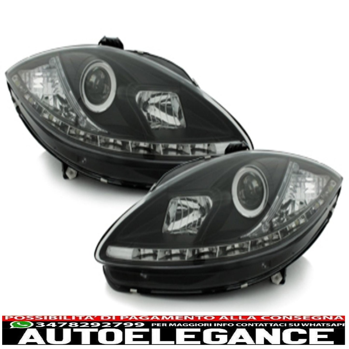 D-lite headlights suitable for Seat Leon 1p daytime running light_black 
