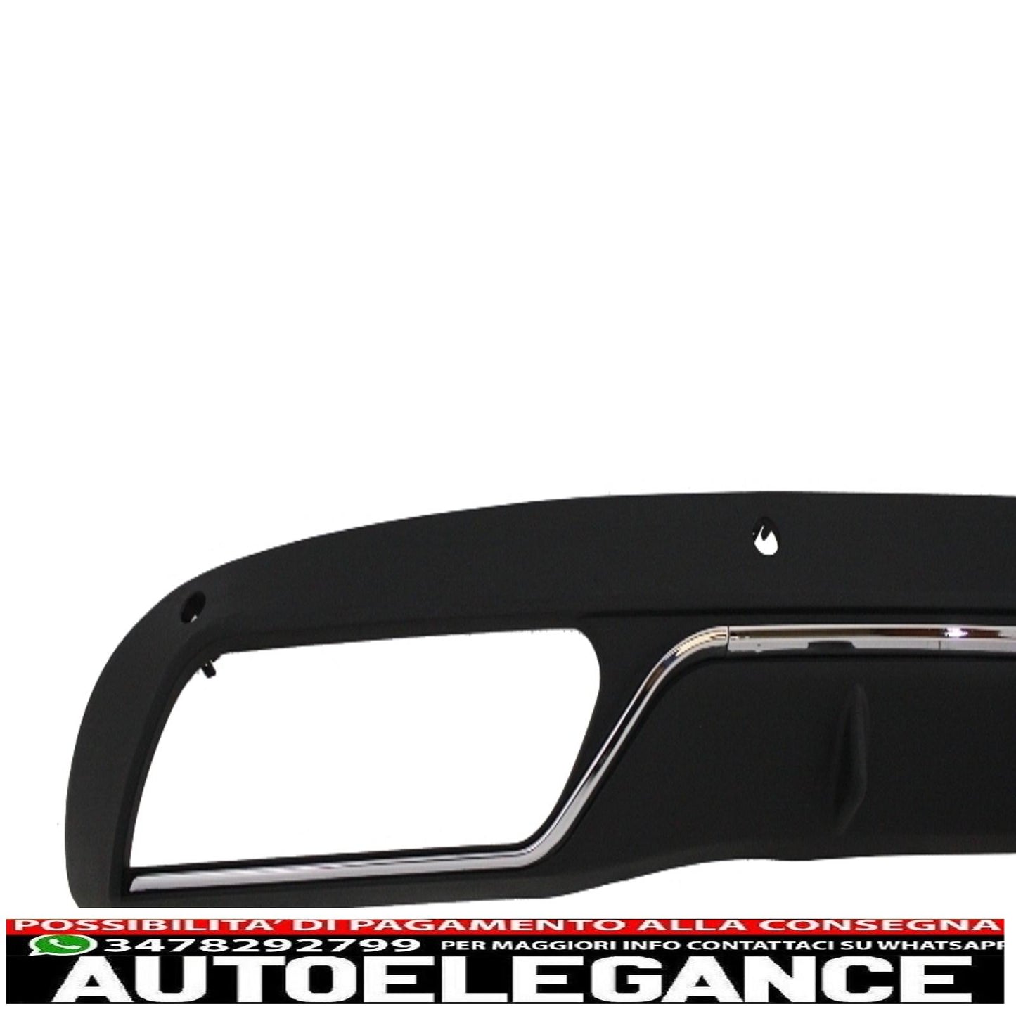 diffusore paraurti posteriore adatto per mercedes classe c w205 s205 standard (2014-2018) c63 look