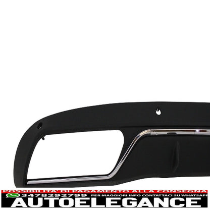 diffusore paraurti posteriore adatto per mercedes classe c w205 s205 standard (2014-2018) c63 look