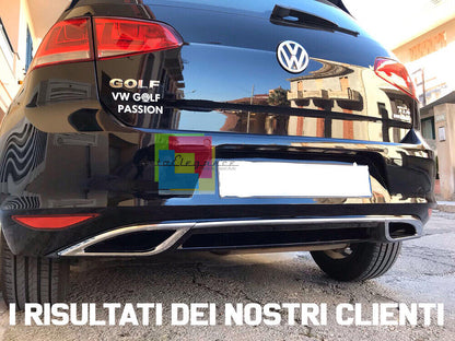 VW GOLF 7 DAL 2012 AL 2016 DIFFUSORE POSTERIORE SOTTO PARAURTI LOOK 7.5 .- ABS