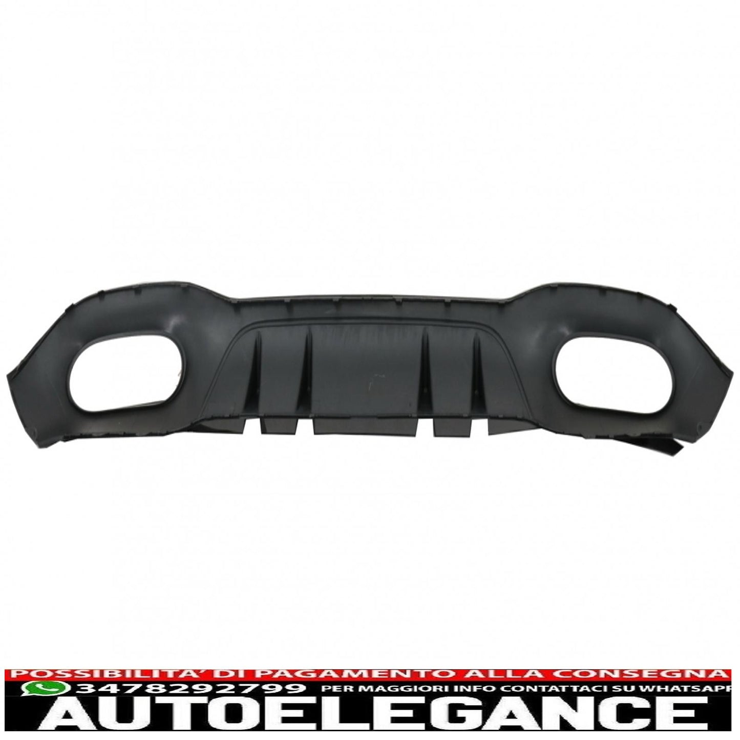 rear diffuser with front side air intakes and side fins suitable for mercedes a-class v177 sedan (2018-up) chrome exhaust