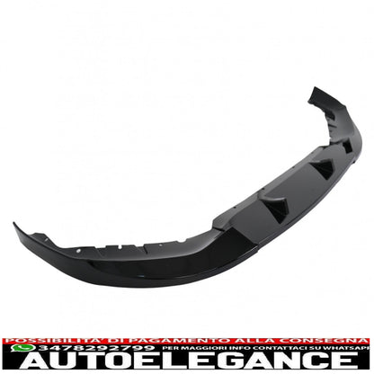 Front Bumper Spoiler Lip Fit For BMW 5 Series G30 Limousine G31 Touring (2017-2019) M Sport Design Piano Black 