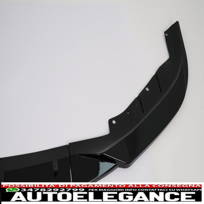 Front Bumper Spoiler Lip Fit For BMW 5 Series G30 Limousine G31 Touring (2017-2019) M Sport Design Piano Black 