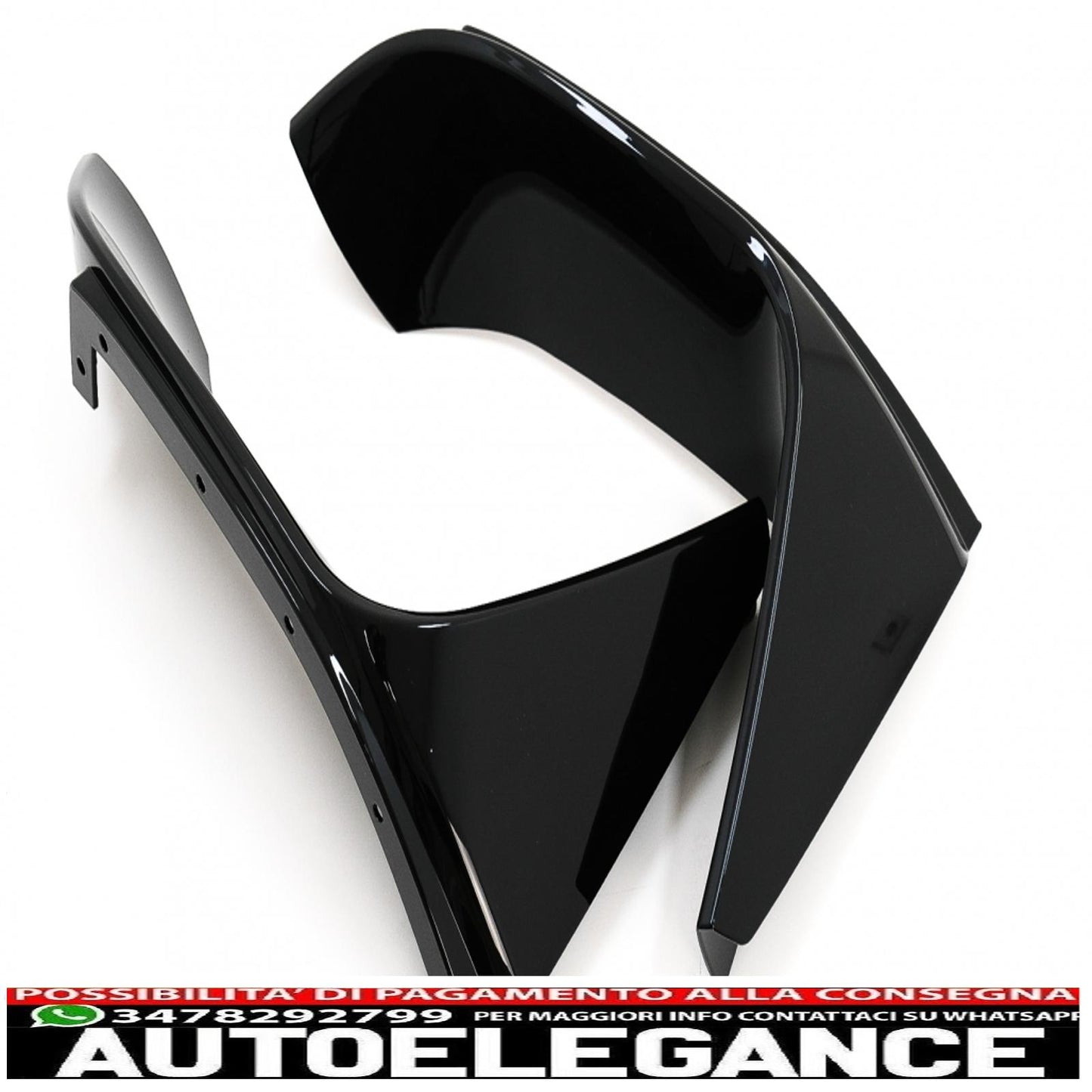Aerodynamic Body Kit Front Bumper Lip &amp; Air Diffuser Fit For BMW F80 M3 Sedan F82 M4 Coupe (2014-2019) M Sport Design Piano Black