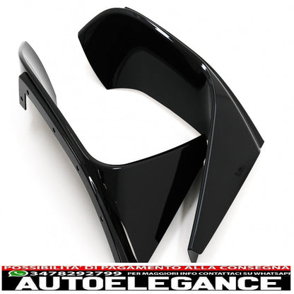 Aerodynamic Body Kit Front Bumper Lip &amp; Air Diffuser Fit For BMW F80 M3 Sedan F82 M4 Coupe (2014-2019) M Sport Design Piano Black