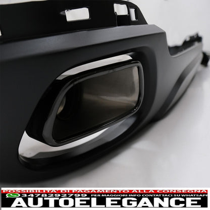 Diffusore mantovana per paraurti posteriore con terminali di scarico quadrati adatto per BMW X5 F15 (2013-2018) design m-tech V8 per paraurti posteriore standard edizione grigio scuro