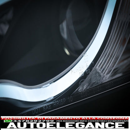 drl led headlights suitable for audi a3 8p (05.2003-03.2008) black 