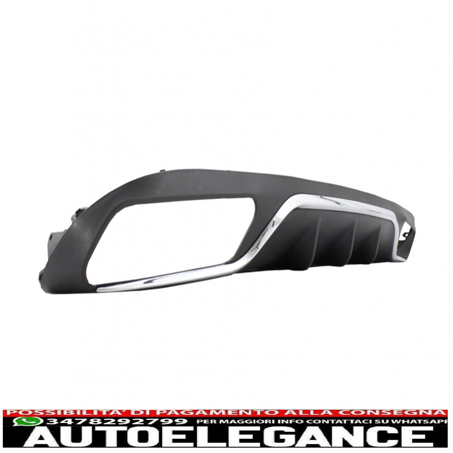 Diffusore d'aria per paraurti posteriore adatto per mercedes classe e w213 s213 standard (2016-2019) e63 design edizione cromata