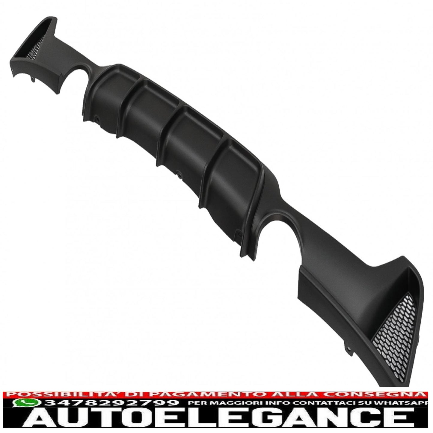 diffusore paraurti posteriore adatto per bmw serie 4 f32 f33 f36 (2013-2019) coupe cabrio m design doppia uscita singola