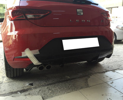SOTTO PARAURTI POSTERIORE SEAT LEON 5F 2012-2016 DIFFUSORE TUNING ABS NERO FR