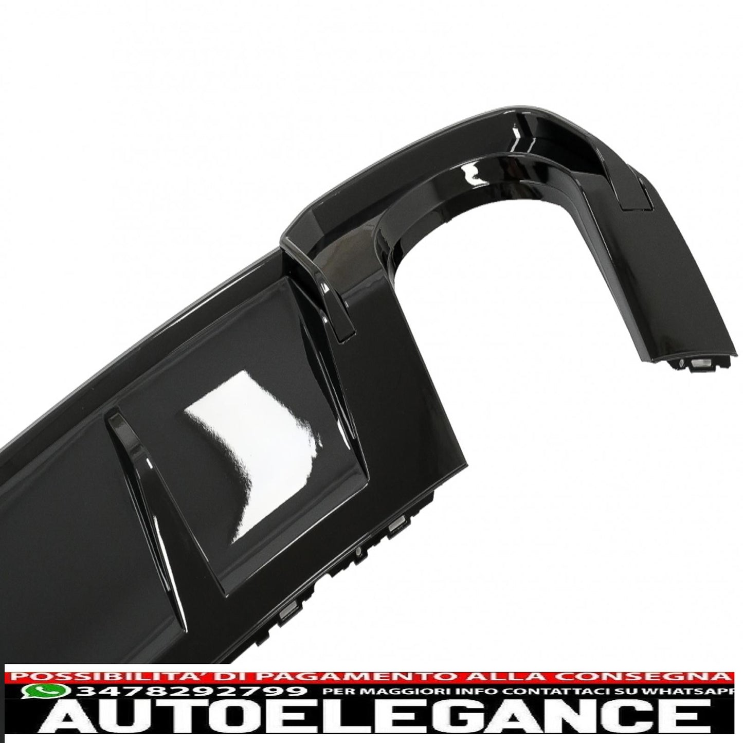 Diffusore mantovana paraurti posteriore adatto per audi a3 8v facelift (2016-2019) berlina cabrio rs3 solo design paraurti s-line pianoforte nero
